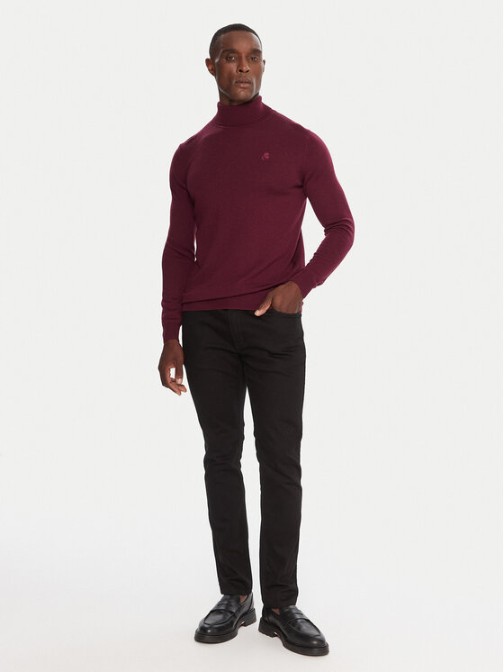 KARL LAGERFELD KARL LAGERFELD Rollkragenpullover 655058 554399 Dunkelrot Regular Fit