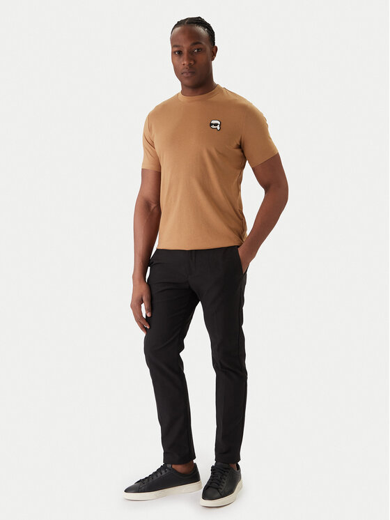 KARL LAGERFELD KARL LAGERFELD T-Shirt 755710 561224 Beżowy Regular Fit