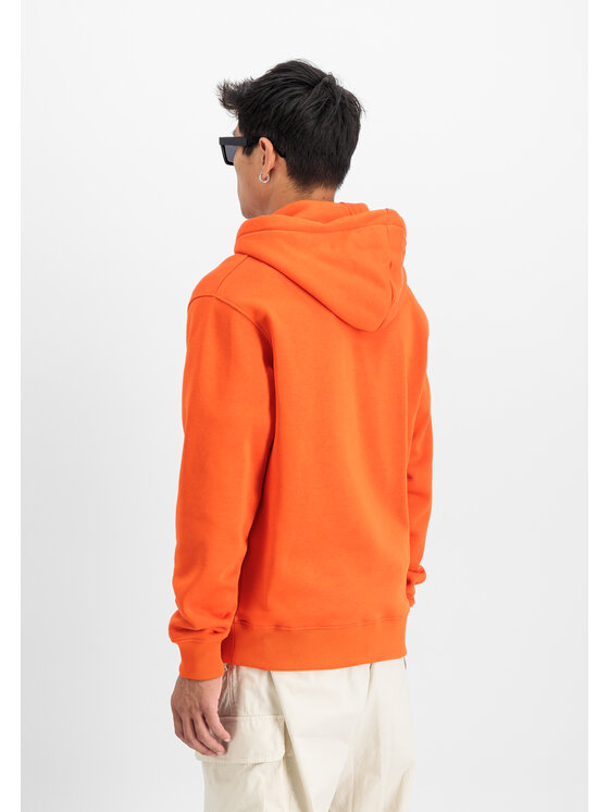 Alpha Industries Alpha Industries Bluza Basic Big Logo Hoodie Pomarańczowy Regular Fit