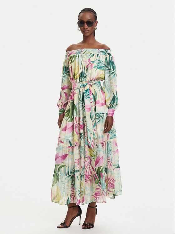 Guess Guess Vasarinė suknelė W5GT16 WH9Z2 Spalvota Regular Fit