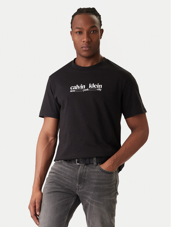 Calvin Klein Jeans Calvin Klein Jeans T-shirt NYC Graphic LV14RE831G Crna Regular Fit
