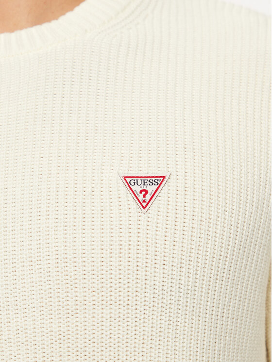 Guess Jeans Guess Jeans Pulover M4BR30 Z3HM1 Écru Regular Fit