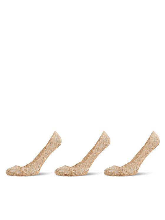 JENNY Set di 3 paia di pedulini da donna 4WB-004-SS24 Beige, taglia : 39_42