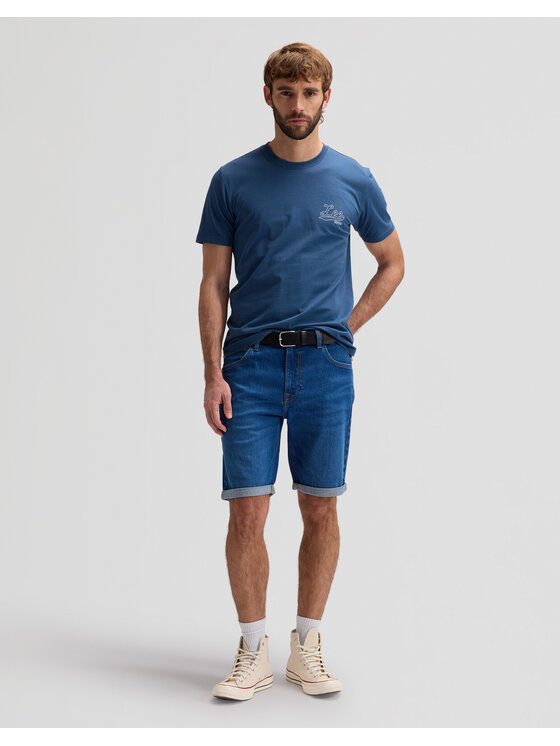 Lee Lee Szorty jeansowe 5 POCKET SHORT Niebieski Straight Leg