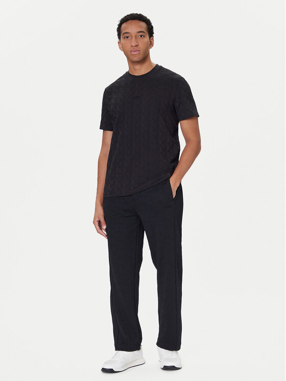 BOSS BOSS Majica Mirror Artwork 50548649 Črna Relaxed Fit