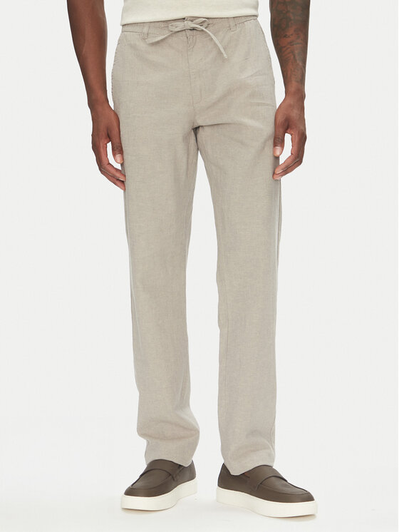 Lindbergh Lindbergh Kalhoty z materiálu 30-008003 Šedá Tapered Fit