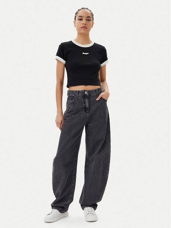 HUGO HUGO T-särk Dalia 50537476 Must Slim Fit