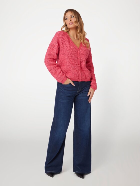 Guess Guess Sweter 170081 Różowy Classic Fit