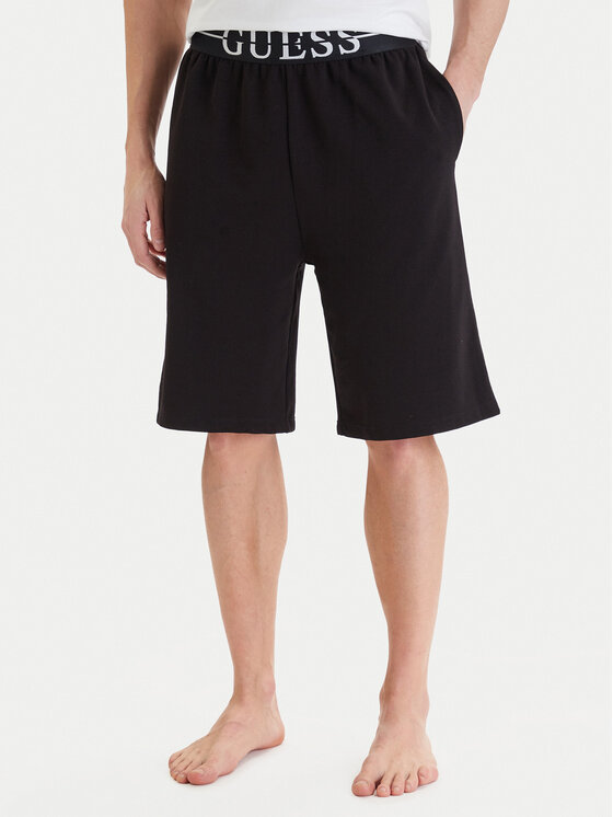 Guess Guess Pantaloncini sportivi U6GD00 KC241 Nero Regular Fit