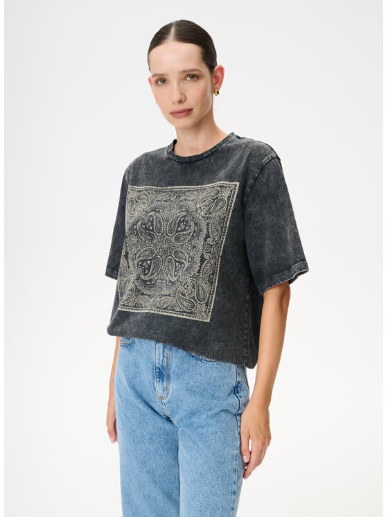LEBRAND LEBRAND T-Shirt Danny Szary ciemny Regular Fit