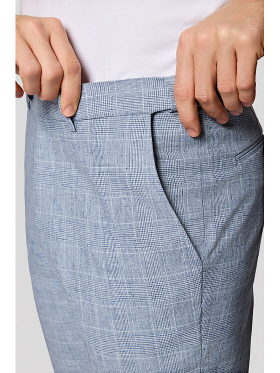 Lancerto Lancerto Spodnie materiałowe Corrado SP131125000002 Niebieski Slim Fit