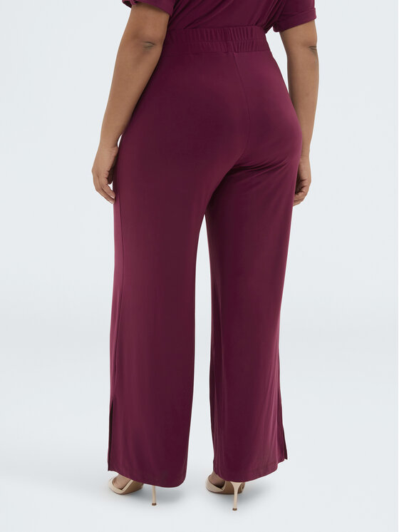 Fiorella Rubino Fiorella Rubino Spodnie materiałowe P823L002349N036 Bordowy Flare Fit