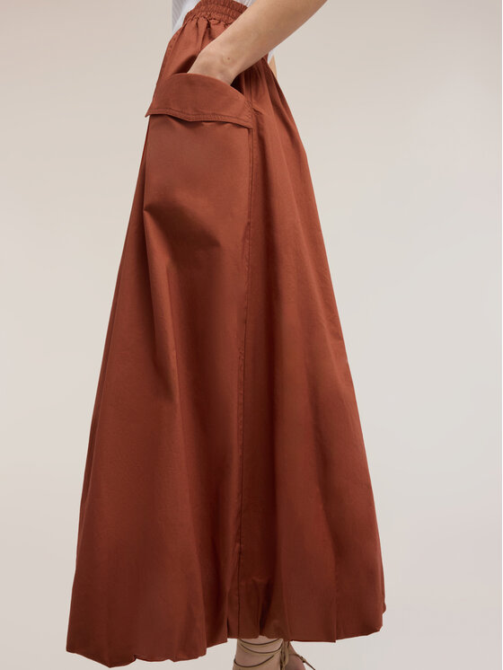 Motivi Motivi Spódnica midi 1009W000717N012 Brązowy Baggy Fit