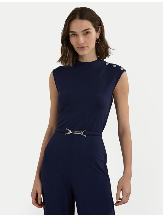 Lauren Ralph Lauren Combinaison 200889069002 Bleu marine Wide Leg