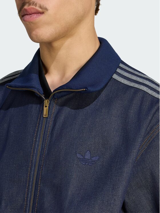 adidas adidas Kurtka jeansowa 164720 Niebieski jasny Loose Fit