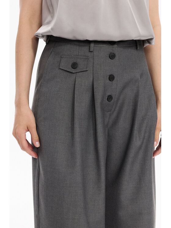Deni Cler Milano Deni Cler Milano Spodnie materiałowe T-DC-5285-F5-40-80-1 Szary Loose Leg