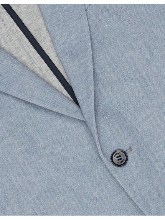 Borgio Borgio Marynarka Esine Niebieski Slim Fit