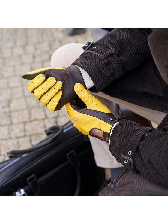 napo gloves napo gloves Rękawiczki Męskie napoDRIVE (brązowy/żółty) S Żółty