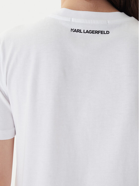 KARL LAGERFELD KARL LAGERFELD Tricou B1W17091 Alb Regular Fit
