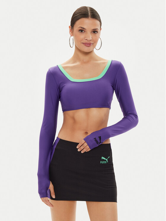 Puma Blúzka DUA LIPA 536634 Fialová Slim Fit