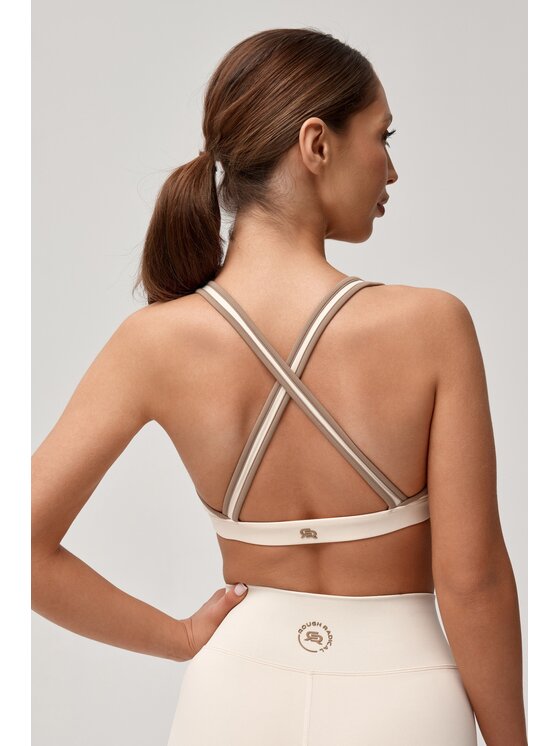 ROUGH RADICAL ROUGH RADICAL Biustonosz sportowy MOCHA ACTIVE SPORTS BRA Kremowy