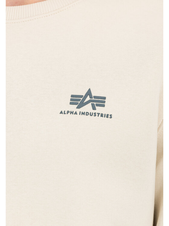 Alpha Industries Alpha Industries Bluza Basic Small Logo Sweatshirt Beżowy Regular Fit