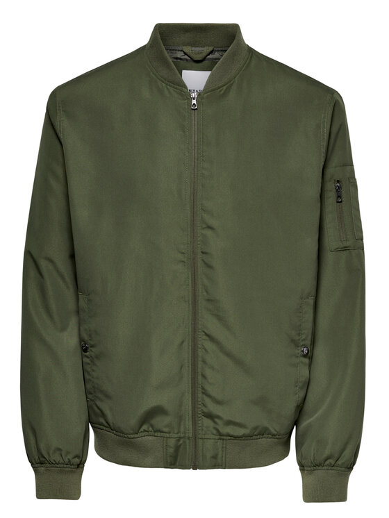 Only & Sons Only & Sons Bomber striukė Jack 22015866 Žalia Regular Fit
