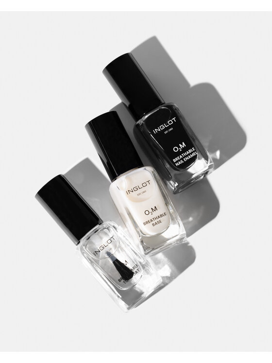 INGLOT INGLOT O2M „Oddychający” Podkładowy Lakier do paznokci Mleczny
