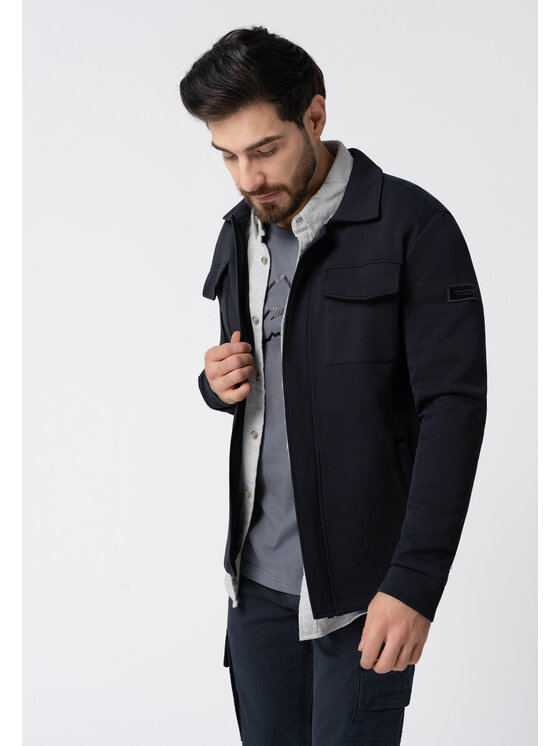 Volcano Volcano Bluza JB-OAK Granatowy Regular Fit