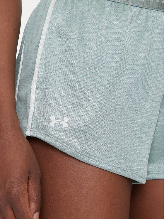 Under Armour Under Armour Szorty sportowe Tech™ Play Up Shine 1389883 Zielony Regular Fit