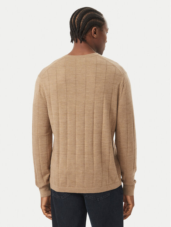 Calvin Klein Calvin Klein Pulover LV04LH302G Bej închis Regular Fit