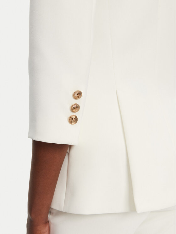 Elisabetta Franchi Elisabetta Franchi Marynarka GI-164-52E2-V640 Biały Regular Fit