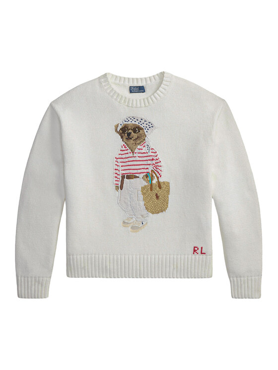 Polo Ralph Lauren Polo Ralph Lauren Sveter 211A12723001 Biela Relaxed Fit