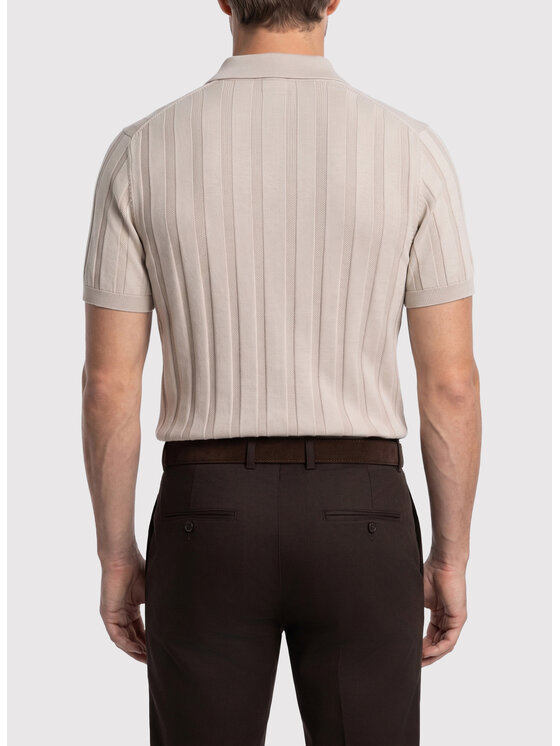Pako Lorente Pako Lorente Polo P26WF-TX-011 Beżowy Regular Fit