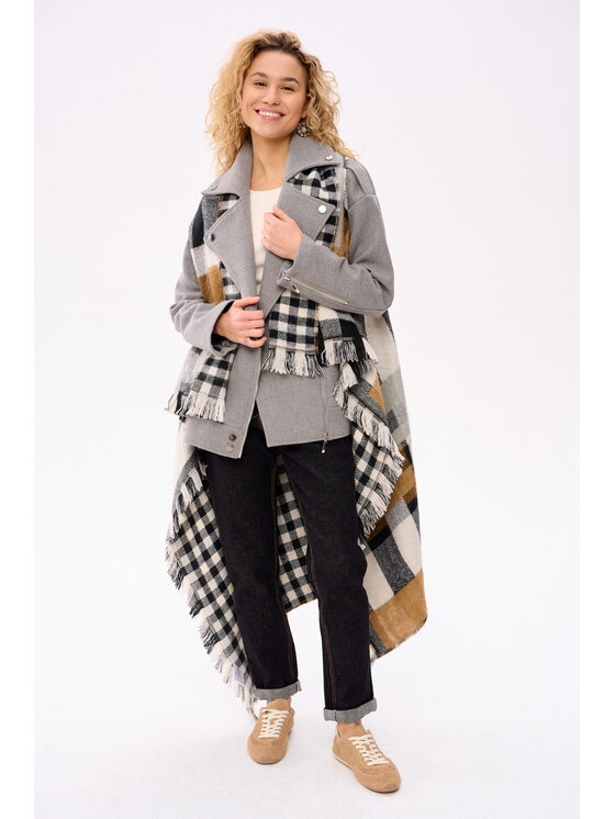 blue shadow blue shadow Ponczo AW24 #1 Kolorowy Regular Fit