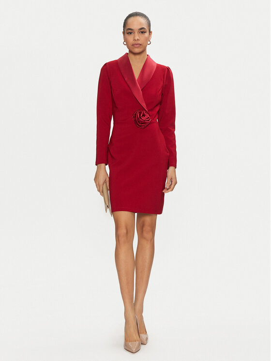 Rinascimento Rinascimento Kokteilinė suknelė CFC0019793002 Raudona Regular Fit
