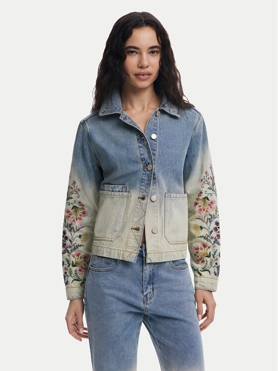 Desigual Desigual Jeansová bunda Houston 25SWED06 Modrá Regular Fit