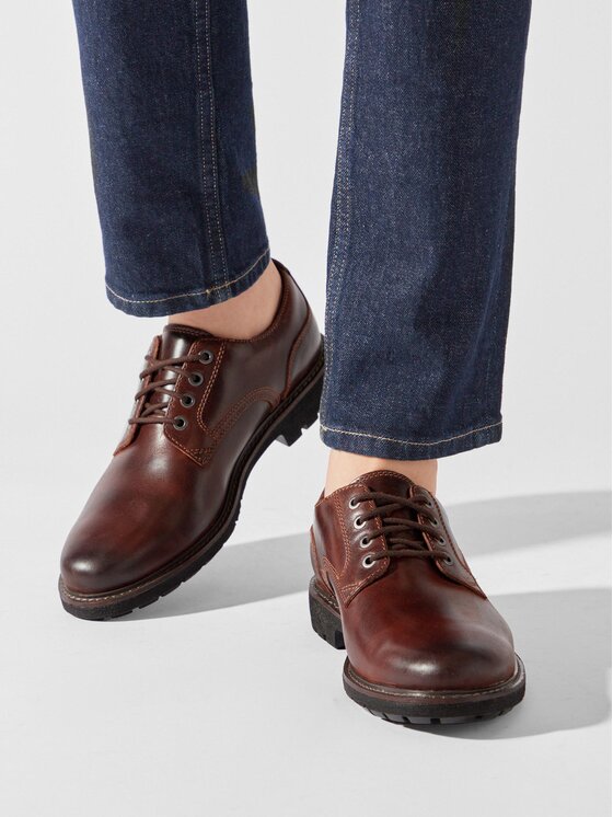 Clarks Clarks Poltopánky Batcombe Tie 261734367 Hnedá