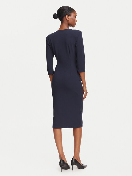 Rinascimento Rinascimento Sukienka koktajlowa CFC0020495002 Granatowy Slim Fit