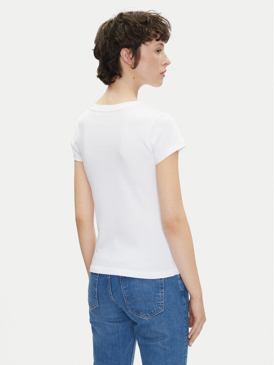 Pepe Jeans Pepe Jeans T-Shirt PL506037 Biały Regular Fit