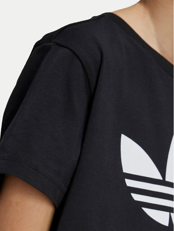 adidas adidas Футболка adicolor Trefoil IY7421 Чорний Regular Fit