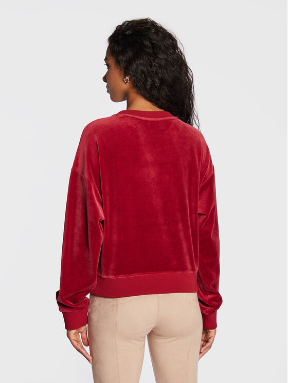 Felpa Logo W2BQ21 KBBN0 Rosso Regular Fit