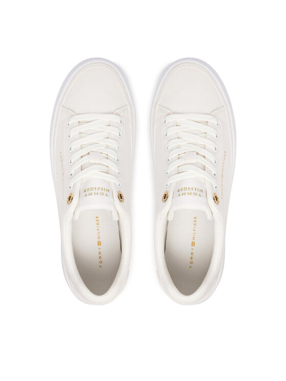 Tommy Hilfiger Tommy Hilfiger Sportcipők Th Foxing Platform Canvas FW0FW09480 Fehér