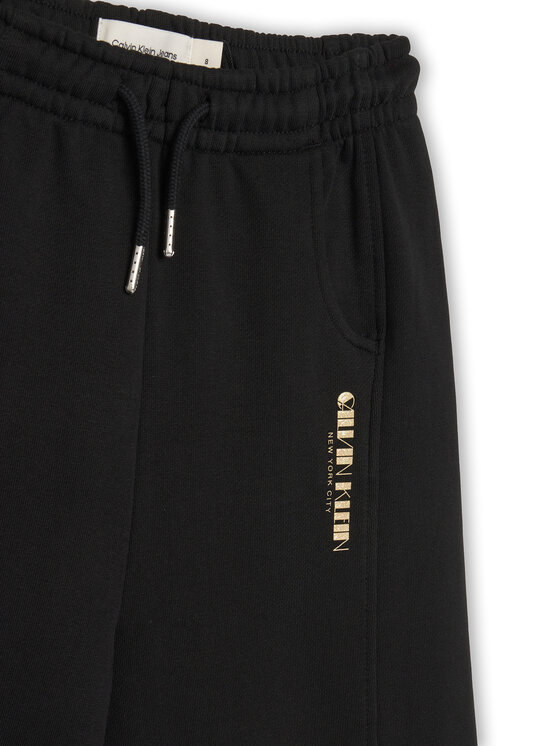 Calvin Klein Jeans Calvin Klein Jeans Donji dio trenerke Glitter Aw IG0IG03097 Crna Wide Leg