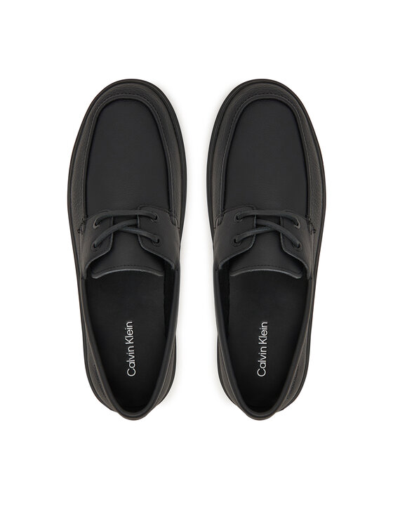 Calvin Klein Calvin Klein Κλειστά παπούτσια Hybrid Clean Boat Shoe Lth HM0HM02233 Μαύρο