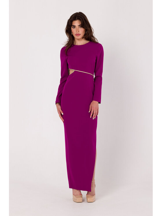 Makover Makover Sukienka codzienna K180 Różowy Modern Fit