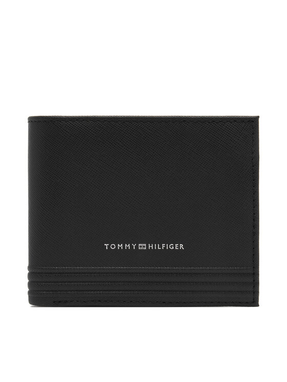 Tommy Hilfiger Portafoglio grande da uomo Th Business Cc Flap And Coin AM0AM13260 Nero, taglia : 00