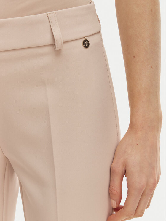 Maryley Maryley Spodnie materiałowe 26EB52Z/43LA Beżowy jasny Regular Fit