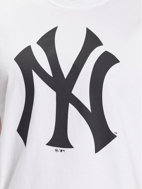 47 Brand 47 Brand Tricou MLB New York Yankees Imprint 47 Echo Tee BB017TEMIME544103WW Alb Regular Fit