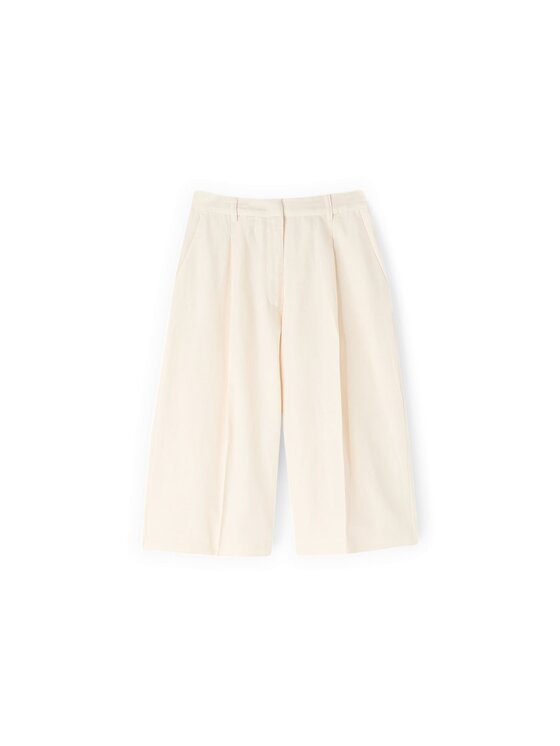 Motivi Motivi Pantaloncini di tessuto P03CQ004708N011 Crema Regular Fit
